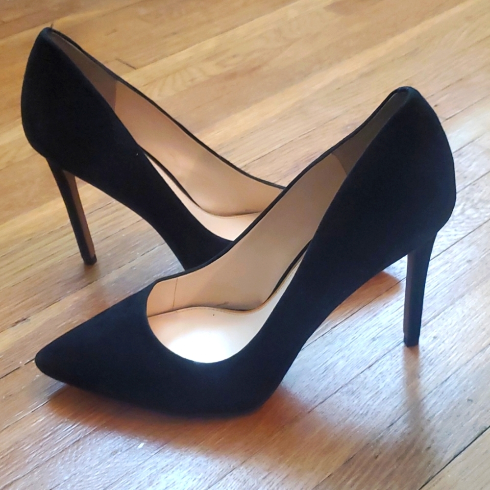 Black Jessica Simpson Lux Kid Suede Heels